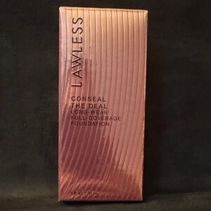 LAWLESS Clean Makeup Foundation in Pink and Gold Packaging